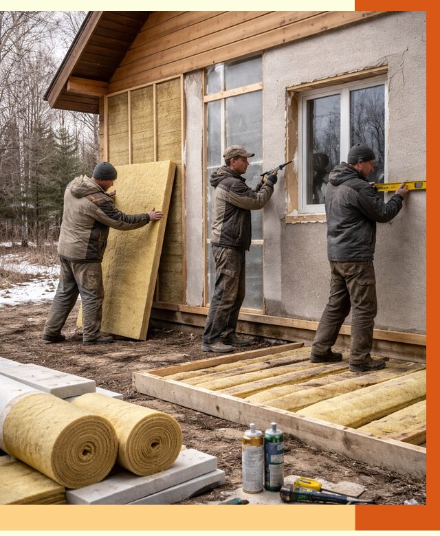 Утепление дачного дома в Уфе от 4881 руб/м2 — недорого | ТепломастерУфа